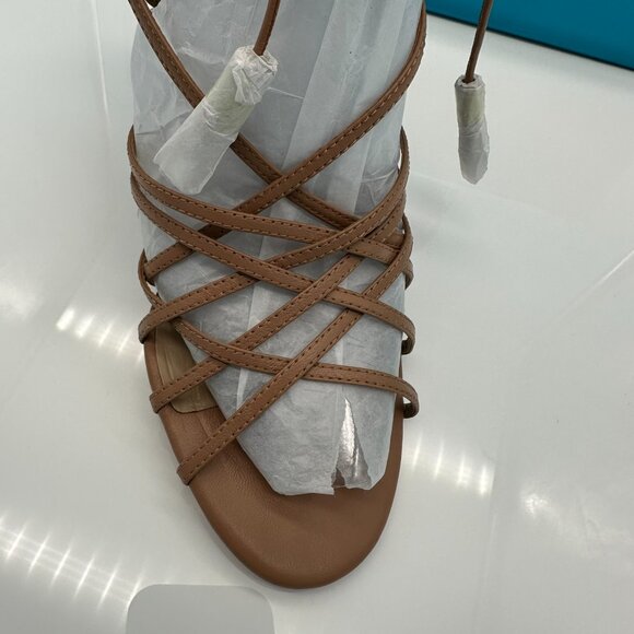 Ann Taylor Women's Strappy Caged Gladiator Lace Up High Heel Shoe, Size 8M, Nude - Picture 7 of 13